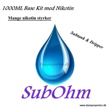 1000ML Budget SubOhm Base Kit - Med Nikotin