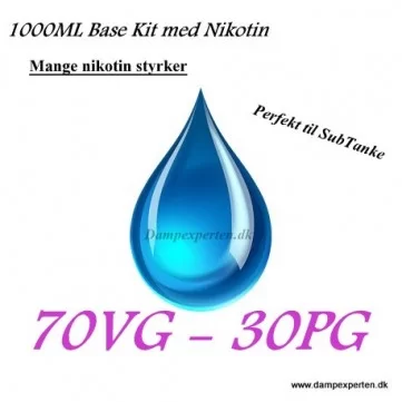 1000ML Budget Base Kit 70/30 - Med Nikotin