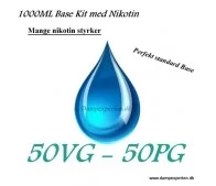 1000ml. Base Kit 50/50 + Med Nikotin