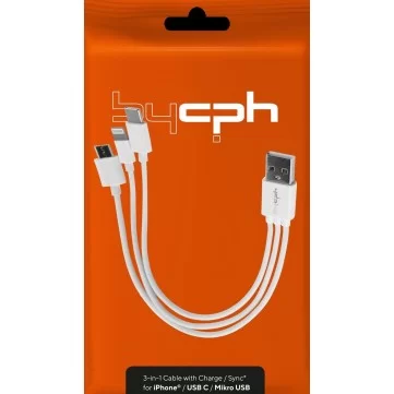 Cph Orange - 3 for 99 - 3-in-1 USB Kabel