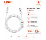 Cph Orange - USB-C til USB-C (2.mtr)