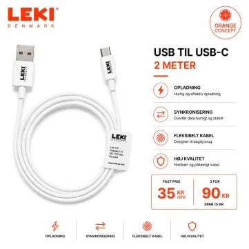 Cph Orange - 3 for 99 - USB To USB-C (2.0M)