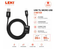Leki Orange - USB til Micro USB (2.0m.)