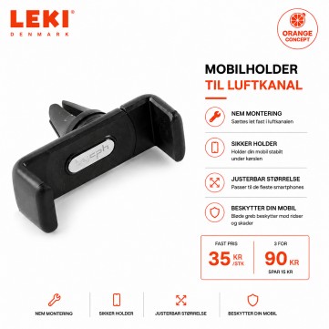 Cph Orange - 3 for 99 - Mobilholder til ventilation
