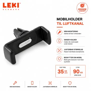 Cph Orange - 3 for 99 - Mobilholder til ventilation